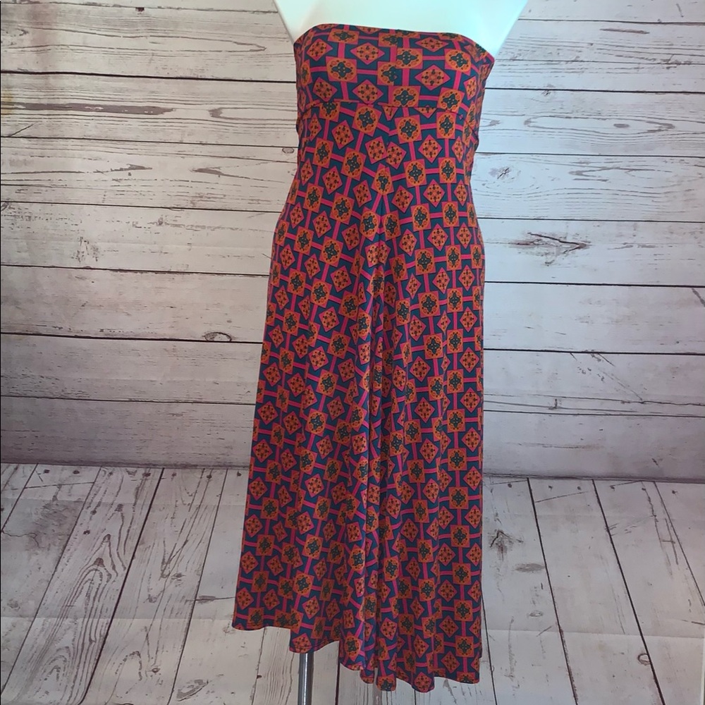 LulaRoe Geometric pattern halter dress size S